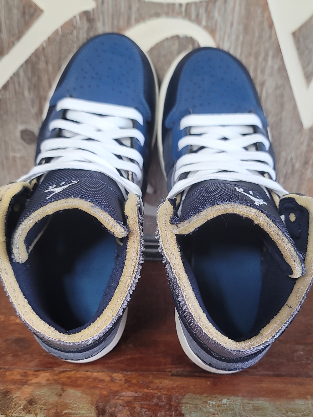 Nike Air Jordan 1 Mid (Special Edition) Craft 'Obsidian' Wmns 7.5 Great Cond. - Picture 15 of 16